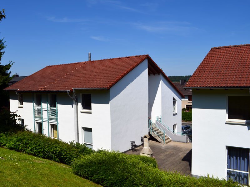 Wohnanlage des Studierendenwerks in Iserlohn, Außenansicht.