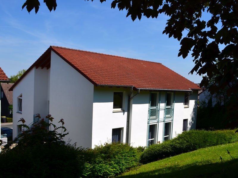 Wohnanlage des Studierendenwerks in Iserlohn, Außenansicht.