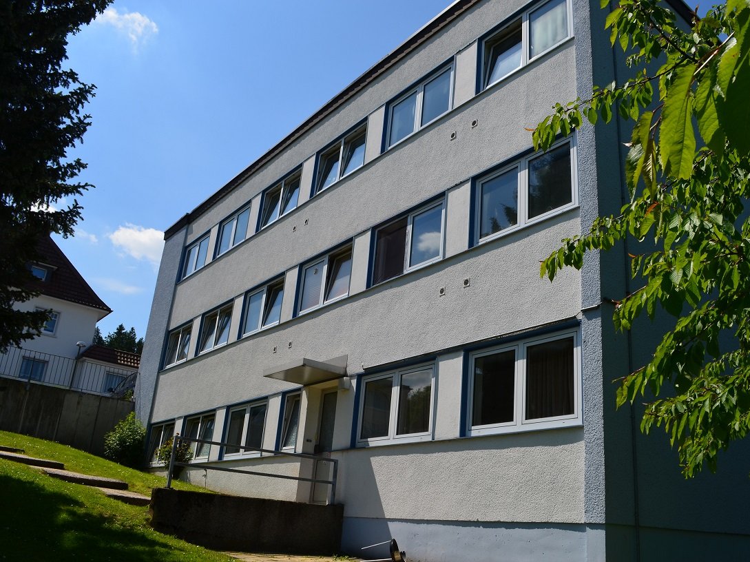 Wohnanlage des Studierendenwerks in Iserlohn, Außenansicht.