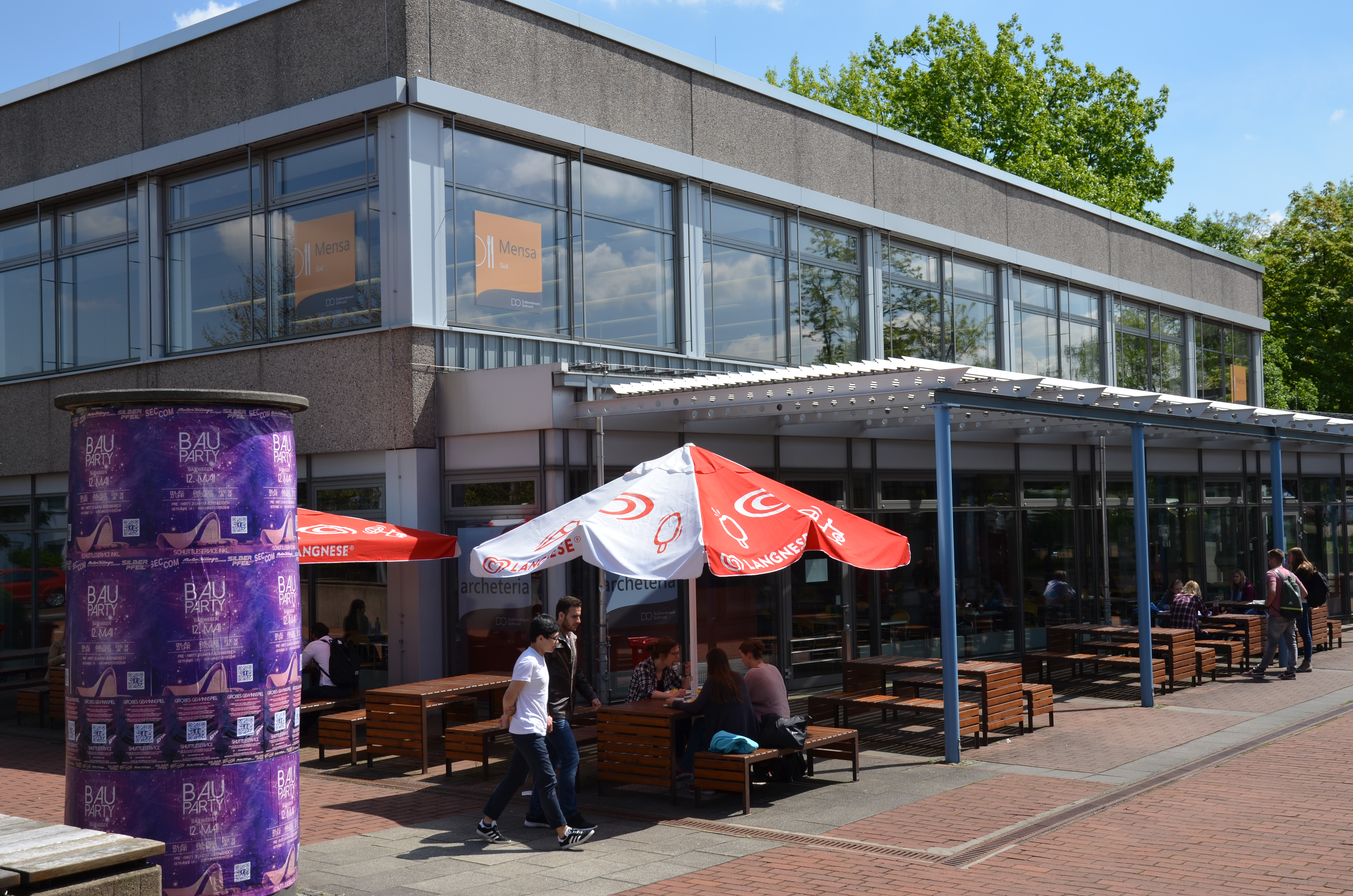 Außenansicht der Archeteria auf dem Campus Süd