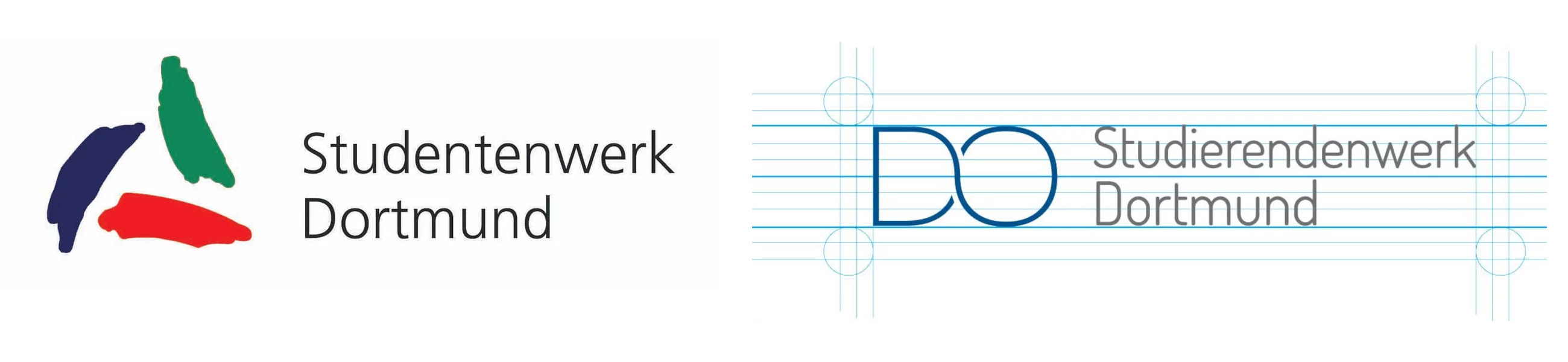 Gegenüberstellung des alten und neuen Logos des Studierendenwerks